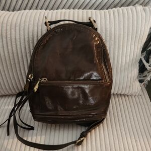 Brown Leather Hobo International Backpack